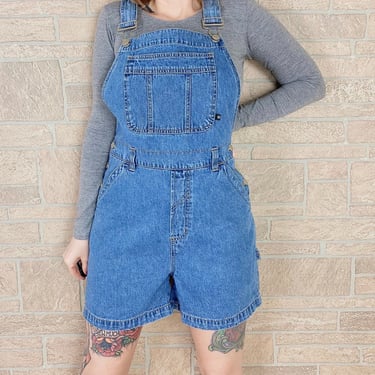 Y2K Blue Jean Overalls Shorts 