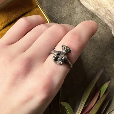 Sterling Silver Teddy Bear Ring