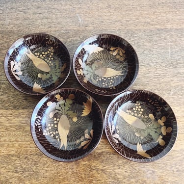 Vintage Japanese Lacquerware Bowls - Set of 4 