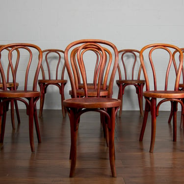 Antique Johann Kohn Bentwood Bistro Dining Chairs - Set of 11 
