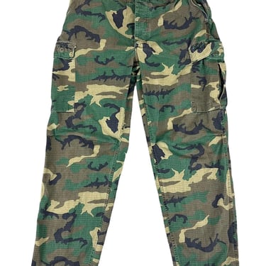 Vintage 70's US Military ERDL Camo Cotton Poplin Jungle Combat Pants Large EUC