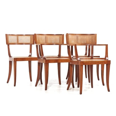 Michael Taylor for Baker Mid Century Klismos Cane Dining Chairs - Set of 6 - mcm 