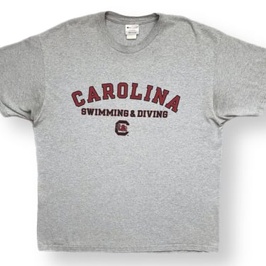 Vintage 90s Champion University of South Carolina Gamecocks Swimming & Diving T-Shirt Size XL 