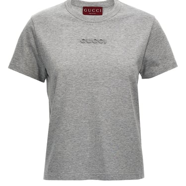 Gucci Women Embossed Logo T-Shirt