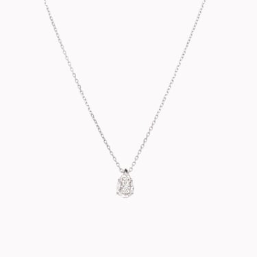 Diamond Pear Illusion Pendent Necklace