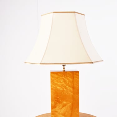 Vintage burl wood table lamp, 1970s - vintage burl wood lamp - hollywood regency lamp - luxurious lamp - luxury 