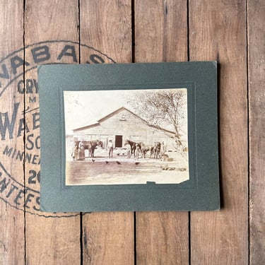 Antique Farm Scene Cabinet Card Photo Ringling Bros Workwear 
