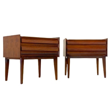 Free Shipping Within Continental US - Vintage Mid Century Modern End Table Stand Set 
