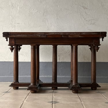 Renaissance-Style Walnut Extending Table Incorporating 16th C. & 19th C. Elements with Provenance