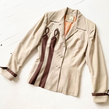 1940s Lilli Ann Tailored Appliqué Blazer 