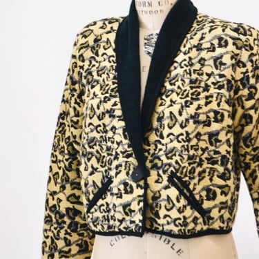 80s 90s Vintage Leopard Print Jacket Animal Print Blazer Tan Black Medium//  90s Vintage Cheetah Print Jacket Blazer 90s Nanny 