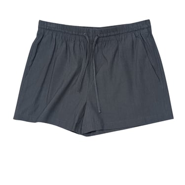 Theory - Steel Grey Linen Blend Drawstring Shorts Sz P