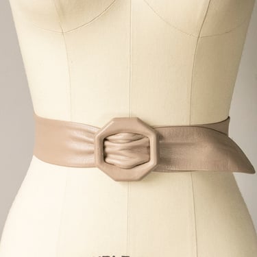 1960s Belt Leather Waist Cinch Adjustable S 