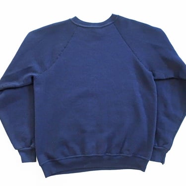 vintage sweatshirt / raglan sweatshirt / 1970s Discus heavyweight raglan gusset overstitch sweatshirt Large 