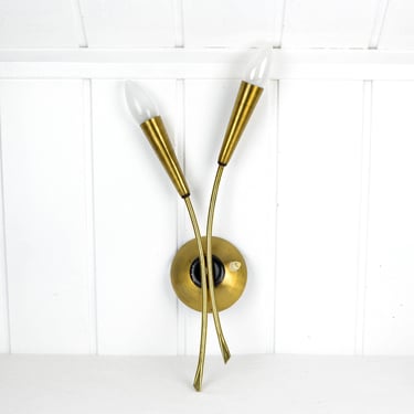 Wall lamp 50s 60s mid century design brass lamp rockabilly bag lamp vintage lamp kidney table era 