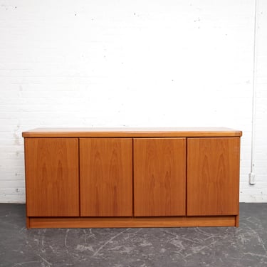 Vintage MCM Scandinavian teak credenza w/ 2 small drawers | Free delivery only in NYC and Hudson Valley areas 