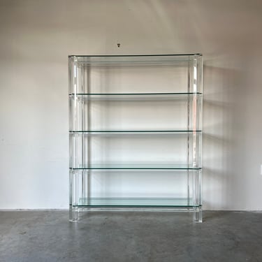70's Mid-Century Modern Lucite and Glass Five - Tier Etagere 