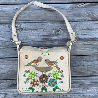 ENID COLLINS Sweet Melody purse jeweled bouquet soft side handbag 