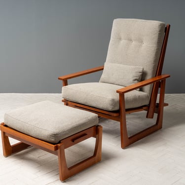 Charles Webb Cherry Lounge Chair & Ottoman