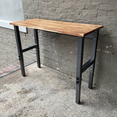 Solid Wood Top Adjustable Work Table