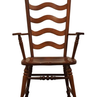 TELL CITY Solid Hard Rock Maple Colonial Early American Ladderback Dining Arm Chair 8037 - #48 Andover Finish 