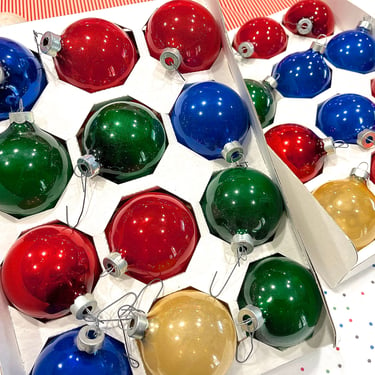 VINTAGE: 24pcs - Krebs Glass Ornaments - Mercury Glass - Christmas Decor - Holiday - Xmas - Tree Decorations 