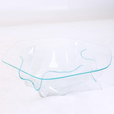 Laurel Fyfe Mid Century Handkerchief Art Glass Coffee Table - mcm 