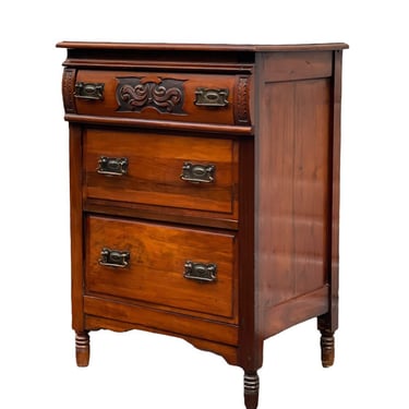 Free Shipping Within Continental US -  Vintage Victorian Era Dresser. Hand Carved Details. Original Hardware. UK Import. 1890s. 