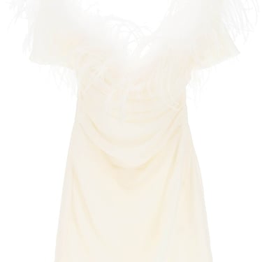 Giuseppe Di Morabito Mini Dress In Poly Georgette With Feathers Women