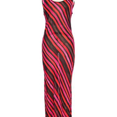 Sonia Rykiel Sheer Striped Maxi Dress