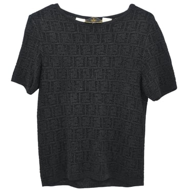 Fendi Short Sleeve Top Black