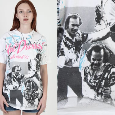 Vintage 90s Neil Diamond T Shirt / In The Round Tour / Mens Womens Unisex All Over Print T Shirt Large L 