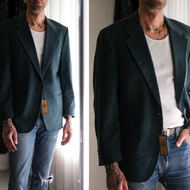 Vintage 80s FENDI Hunter Green Cashmere Two Button Blazer Unworn w/ Tags | Made in Italy | 100% Cashmere | 1980s 1990s FENDI Designer Jacket 