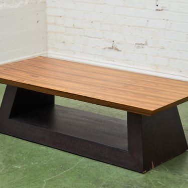 Rectangle Walnut Veneered Coffee Table