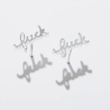 Larissa Loden - Fuck Stud Earrings - Silver