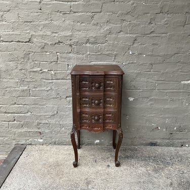 Carved Wood Side Table