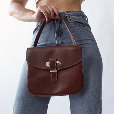 Vintage Mahogany Leather Bag