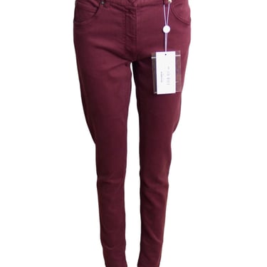 MAISON MARTIN MARGIELA- NWT 2013 Burgundy Denim Jeans, Size 8