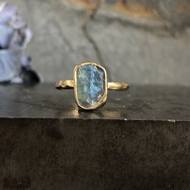 Guardian Ring - Labradorite + Brass