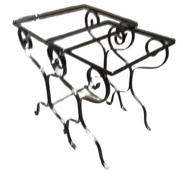 Iron Scrolling Outdoor/Patio Nesting Side Table Set 