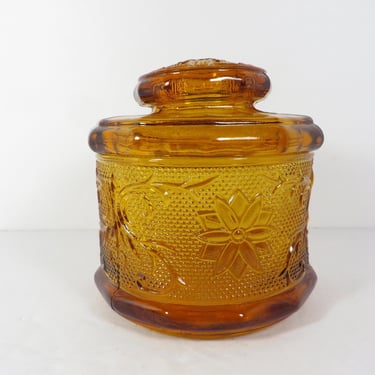 Vintage Tiara Amber Glass Canister by Indiana Glass - Tiara Sandwich Glass Canister 