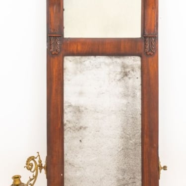 American Neoclassical Mahogany Mirror