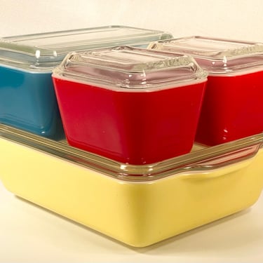 Pyrex Primary Refrigerator Dish Set 