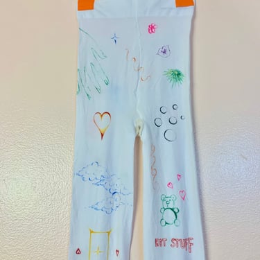 Hand Draw Tights, Printed Tights, Art Doodle Tights, Colorful tights, Plus Size Tights, Size Inclusive Tights, Customizable name Tights, 