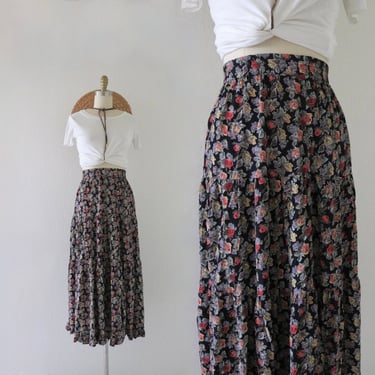 tiered floral maxi skirt 29-34 