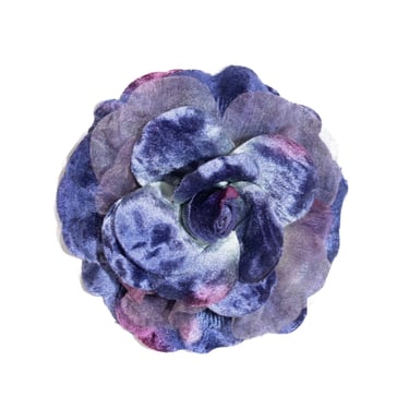 Blue Velvet Rose Brooch