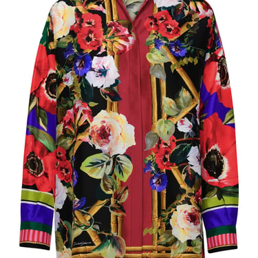 Dolce & Gabbana Woman Multicolor Silk Shirt