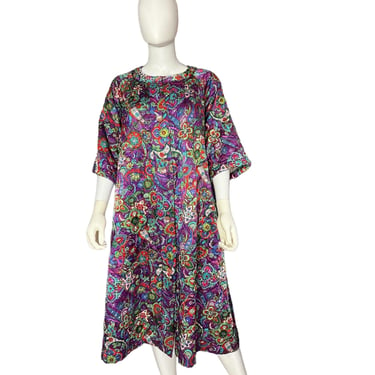 Quilted 1960s/70s Paisley Print Robe Dustet 