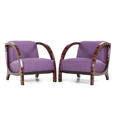Belgian Art Deco Lounge Chairs - Pair 