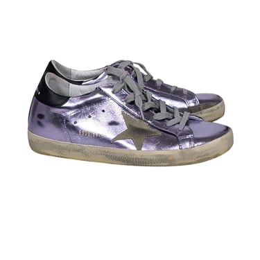 Golden Goose - Metallic Lavender Super-Star Sneakers Sz 10